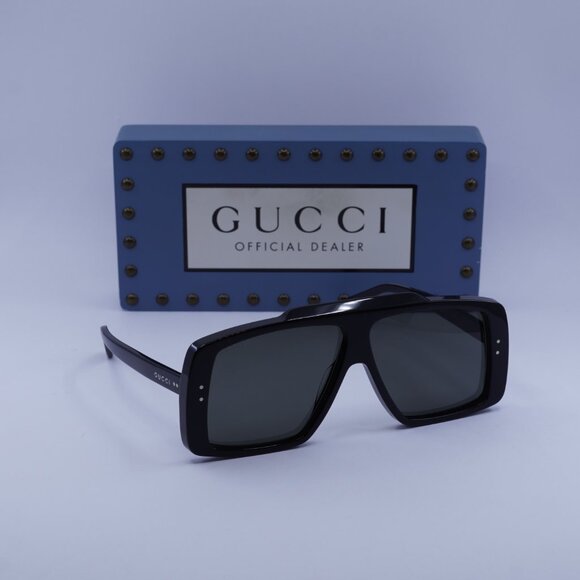 Gucci GG1369S 001 Square Sunglasses - Black\Grey - Picture 4 of 10